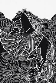 Pegasus Flying Horse Lino Print By Sarahcake Design On Deviantart Art Lino Print Texture Art
