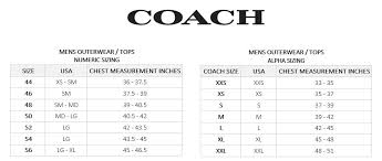Buy Coach Size Chart Cheap Up To 39 Discounts