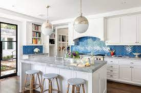 Blue And White Kitchen Design