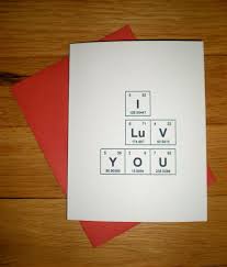 Adorkable Chemistry Card Periodic Table Of The Elements I Luv You Anniversary Chemistry Card Sentimental Elements Science Wedding Cards For Boyfriend Birthday Cards Diy Cards