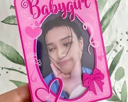 Kawaii Babygirl K-pop Photocard Holder Acrylic, Y2K, Photocard Holder