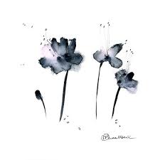Black And White Watercolor Tattoo Awesome Watercolor Tattoo Grey Flowers Watercolor Painting Original Abstract By Duealb Watercolor Abstract Tattoo Watercolor Flowers Watercolor Tattoo Flower