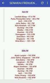 Stesen televisyen di malaysia boleh dibahagi kepada stesen yang dimiliki kerajaan malaysia dan stesen swasta. Frekuensi Radio Malaysia For Android Apk Download