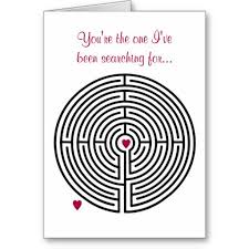 Labyrinth Love Valentine S Day Holiday Card Zazzle Com In 2020 Labyrinth Maze Stone Art