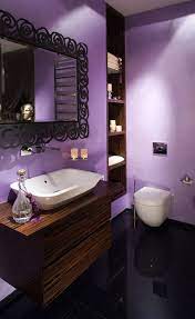 20% coupon applied at checkout. Bathroom Modern Violet Small Bathroom Paint Ideas With Luminous Marble Floor For Purple B Apartment Bathroom Design Purple Bathrooms Purple Bathroom Furniture