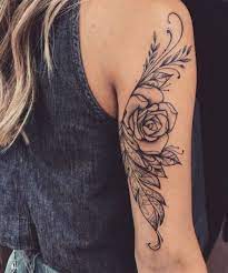 Extraordinary Upper Back Arm Flower Tattoo Design For Girls Girl Arm Tattoos Arm Tattoos Beautiful Girl Flower Tattoos