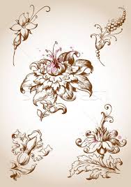 Victorian visual treats a series of decorative pillow dolls based on the various design elements appropriated from different parts of the world. Victorian Floral Design Elements Vector Illustration C Artspace 2831187 Stockfresh