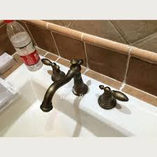 With their choice of different styles, our bathroom faucets not only helps give the finishing touches to your bathroom sink but save you money as well. Widespread Antique Brass Gold Two Handle Vintage Bathroom Faucets