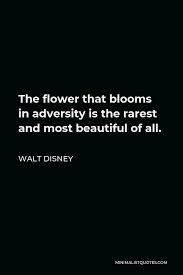 Ever since you were little, you've been dreading the moment you were of age to marry. Walt Disney Quote The Flower That Blooms In Adversity Is The Rarest And Most Beautiful Of All