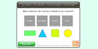 Qcm, quiz et exercice en ligne de la catégorie les triangles : Jeu Educatif Math En Ligne Decouvrir Les Formes Geometriques