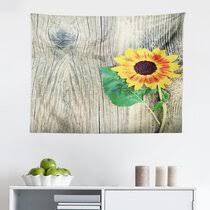 Hand or machine wash under gentle cycle. Sunflower Tapestry Wayfair