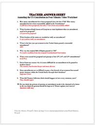 Instruct the students to work in the small groups set up in activity 1 to study the goals expressed in the preamble to the constitution using worksheet 2 work against the answer key. Amending The Us Constitution In Four Minutes Video Worksheet By History Wizard