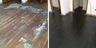 There are various homemade fixes for removing black urine stains and odors caused by dogs and cats from your floor. Options For Fixing The Dreaded Pet Stains On Wood Floors Wood Floor Business Magazine