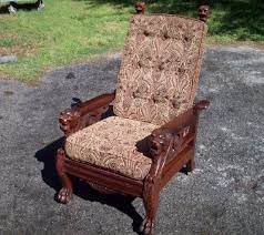 victorian lion lions head clawfoot morris chair morris chair antique rocking chairs chair