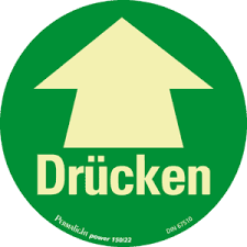 Schild türschild mit oder ohne pfeile wc 15xbis 30×4. Permalight Power Turhinweis Grun Folie Nachleuchtend O100mm Kroschke Com