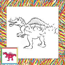 Die malvorlage mit dem kind. Funny Cartoon Spinosaurus Malbuch Fur Kinder Malen Nach Zahlen Lizenzfreie Fotos Bilder Und Stock Fotografie Image 42567900