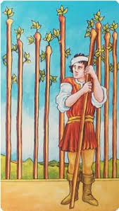 As you draw the nine of wands you are emerging from a period of trial. Nine Of Wands Tarot Card Meanings Biddy Tarot
