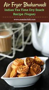 Air Fryer Bhakarwadi Tea Time Dry Snack Recipe Recipe Dry Snacks Recipes Snacks