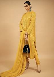 Deepika Padukone S Yellow Suit Sabyasachi Outfit Bollywood Fashion Salwar Kameez Designs Fashion