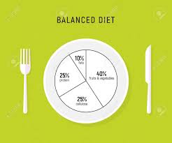 Healthy Diet Food Balance Nutrition Plate Vector Health Meal