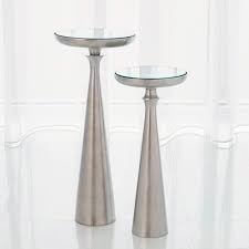 This walnut coffee table is supported by a sturdy brushed nickel frame. Nickel Brushed Accent Tables Free Shipping Bellacor