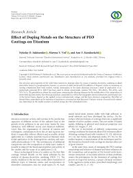 pdf effect of doping metals on the structure of peo