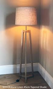 Floor lamps can provide extra light and can also be the main source of light for a location working well in most rooms. Natural Grey Linen Lamp Shade Handmade In Uk Various Sizes Etsy Oak Floor Lamp Floor Lamp Grey Linen Lamp Shade