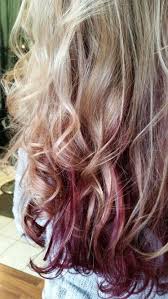 Blonde Foils With Dark Red Violet Shadow Underneath Long Layers Curled Highlights Lowlights Hair Highlights And Lowlights Blonde Foils Hair Highlights