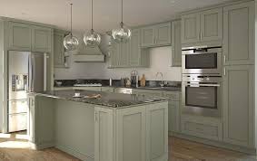 Pack a punch with freshly painted kitchen cabinets. Partial Overlay Doors Are Mounted Over The Face Of The Frame Covering The Opening Complete Green Kitchen Cabinets Sage Green Kitchen Shaker Kitchen Cabinets