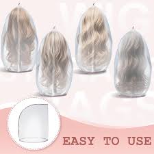 Amazon.com : Hillban 3 Pcs Nylon Wig Storage Bags Wig Packaging Bags to  Protect from Dirt and Dust Bundles Hair Extension Storage for Home Travel  ...