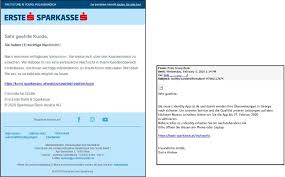 Muster Mails Erste Bank Und Sparkasse