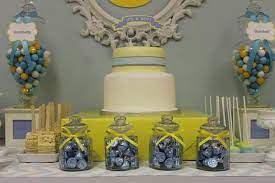 Gray Blue Yellow Baby Shower Baby Shower Ideas Themes Baby Shower Yellow Baby Shower Baby Yellow