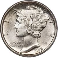 It was authorized by the coinage act of 1792, although it was not put into circulation until a few years later, in 1796. Mercury Dime Values 1916 1945 Cointrackers Com Project