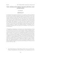 Pdf The Afrikaans Bible Translations And Apartheid Research