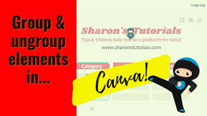 How to group in canva. How To Quickly Group Elements In Canva Sharon S Tutorials