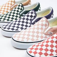 Black And Grey Checkered Slip On Vans Pin By Yvette Cardenas On Sneakers Vans Vans Cute Shoes Trendy Shoes
