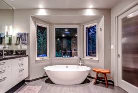 We work on a variety of projects ranging from kitchen and bath remodels to full home remodels and additions. Master Bathroom Tub And Bay Windows Contemporary Bathroom San Francisco By Golden Visions Design Houzz