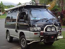 Mitsubishi Delica Now Thats A Van I Would Drive Its A 4x4 Turbo Diesel And Has Seating For 7 Or 8 Mini Van Off Road Truck Accessories Van Life