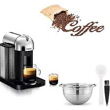 It gives you the freedom to choose your coffee beans, and it saves you money with every cup you drink. Amazon Com Reusable Coffee Capsule Filter Stainless Steel Coffee Pod Holder Set Compatible With Nespresso Vertuoline Gca1 Plus Nespresso Vertuo Plus Series Delonghi Env 135 150 With Brush Spoon 70ml Kitchen Dining