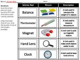 Science Tools Matching Science Tools Science Tools Anchor Chart Science Tools Activities