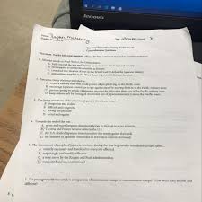 Hop a little, hop right . Japanese Relocation During World War Ii Comprehension Questions Directions For The Following Brainly Com