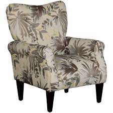 Zenvida mid century modern accent armchair solid hardwood upholstered. Beck Palm Leaf Accent Chair U3600 05 53 Afw Com