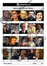 Who sang the song 'gold finger'? Movie Villains 001 James Bond Quiznighthq