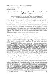 The definition of a postgraduate is a student who is studying a subject beyond the college level when he already has a c. Pdf Classical Malay S Anthropomorphemic Metaphors In Essay Of Hikajat Abdullah Iosr Journals Academia Edu