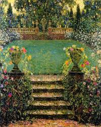 Fleurdulys The Garden S Steps Gergeroy Henri Le Sidaner 1931 Impressionist Art Art Art Painting