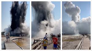 Violent Yellowstone Thermal Pool Eruption… | Cowboy State Daily
