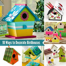Summer craftswhatever the weather kids will have fun with these crafts. Painted Birdhouses Ten Different Ways Mod Podge Rocks