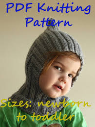 DOWNLOADABLE PDF PATTERN Newborn Baby Toddler Balaclava Pixie Elf Hat  Hooded Scarf Knitting Pattern 0-6 6-12 12-24 2-4 Years Hat Tutorial