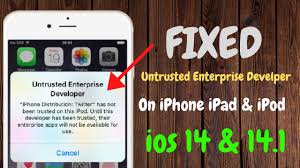 Fix Untrusted Enterprise Developer How To Verify Tweaked Apps On Iphone Ipad Ios 14 Ios 14 1 Youtube
