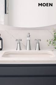 Make A Statement In Your Bathroom With The Flara Two Handle Widespread Chrome Faucet High Arc Bathroom Faucet Chrome Bathroom Faucets